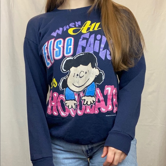 Peanuts When All Else Fails There’s Chocolate Top - Picture 4 of 5